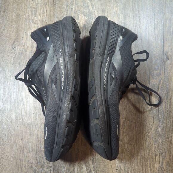 Brooks Adrenaline GTS 23 Shoes Mens Sz 11 Triple Black Running Athletic Sneakers - Picture 10 of 13